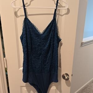 Torrid Teal Lace Bodysuit